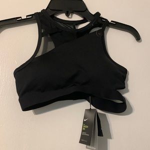 NWT Nike Black Super Sexy Sheer and Spandex Dri-Fit Swoosh Bra